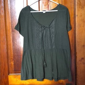 Torrid army green shirt